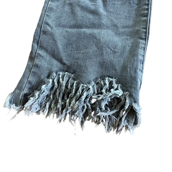 Charlie Grey Cropped Slim Straight Jeans Size 8 | Stretch Mid-Rise Casual Denim - Picture 3 of 10